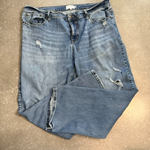 Oliver Logan Distressed Blue Denim Jeans – Size 38x30 - Picture 2 of 10